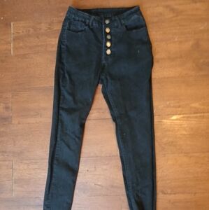 High Rise Black Jeans